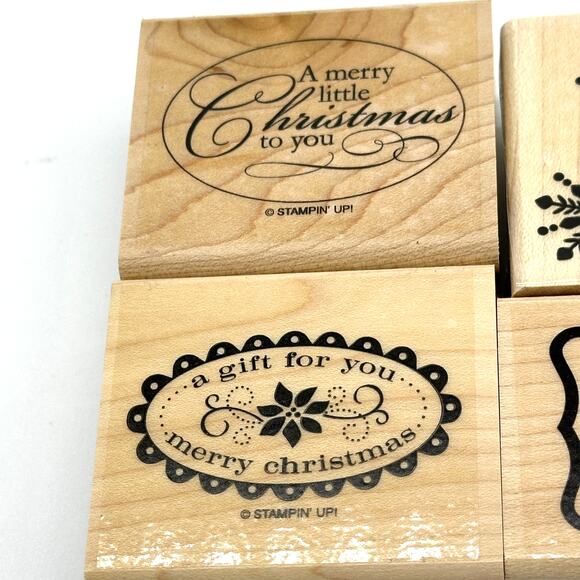 Stampin' Up! Christmas Punch Rubber Stamps Holiday Gift Tag (7) - Picture 3 of 14